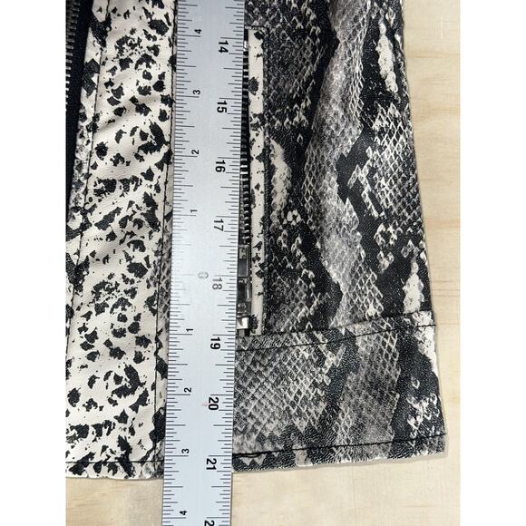Philosophy Republic Snake Print Faux Leather Moto Jacket Women’s Small - Picture 8 of 9